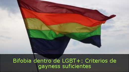 Bifobia dentro de LGBT : Criterios de gayness suficientes 