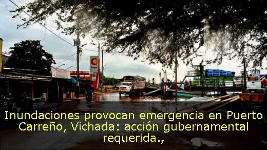Inundaciones provocan emergencia en Puerto Carreño, Vichada: acción gubernamental requerida