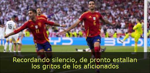 Recordando silencio, de pronto estallan los gritos de los aficionados<s>
