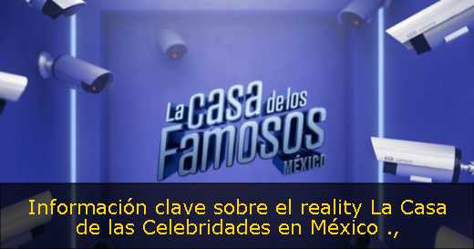 Información clave sobre el reality La Casa de las Celebridades en México 