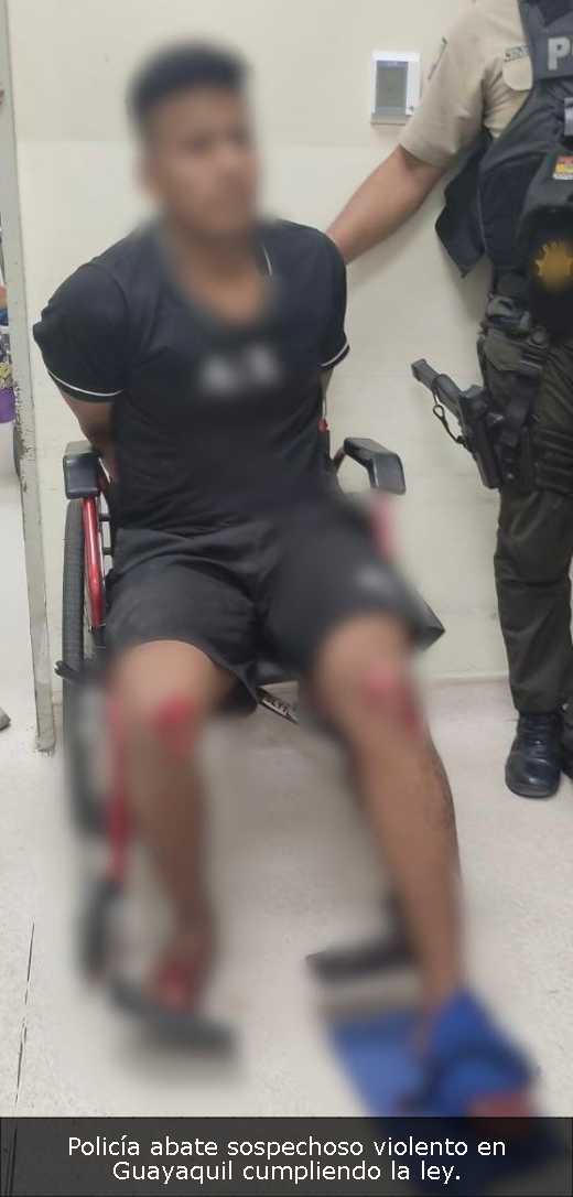 Policía abate sospechoso violento en Guayaquil cumpliendo la ley