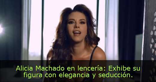 Alicia Machado en lencería: Exhibe su figura con elegancia y seducción. 