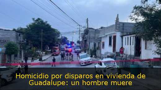 Homicidio por disparos en vivienda de Guadalupe: un hombre muere 