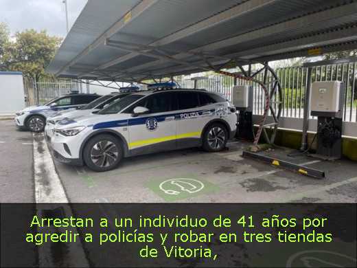 Arrestan a un individuo de 41 años por agredir a policías y robar en tres tiendas de Vitoria