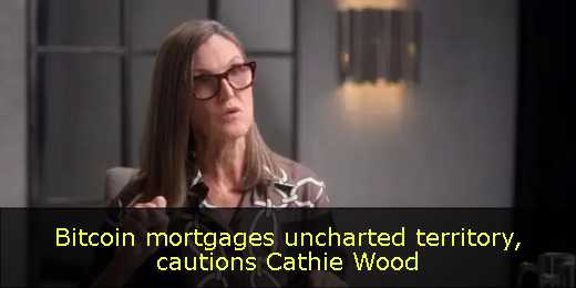Bitcoin mortgages uncharted territory, cautions Cathie Wood