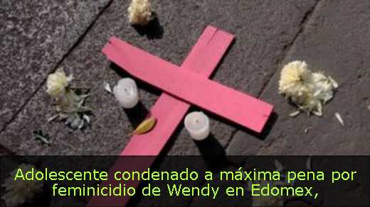 Adolescente condenado a máxima pena por feminicidio de Wendy en Edomex