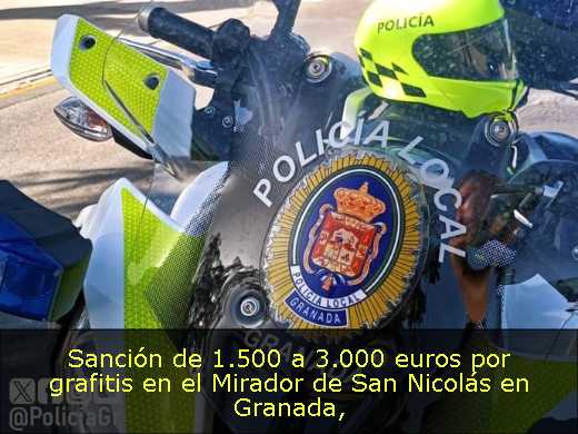 Sanción de 1.500 a 3.000 euros por grafitis en el Mirador de San Nicolás en Granada