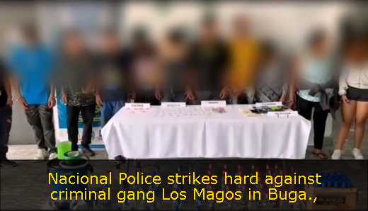 Nacional Police strikes hard against criminal gang Los Magos in Buga
