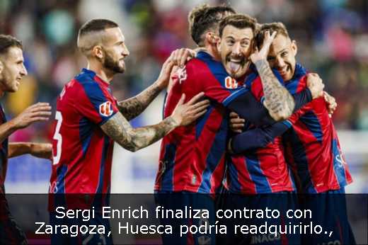 Sergi Enrich finaliza contrato con Zaragoza, Huesca podría readquirirlo