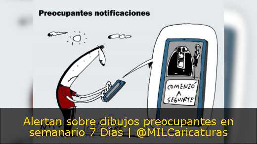 Alertan sobre dibujos preocupantes en semanario 7 Días | @MILCaricaturas