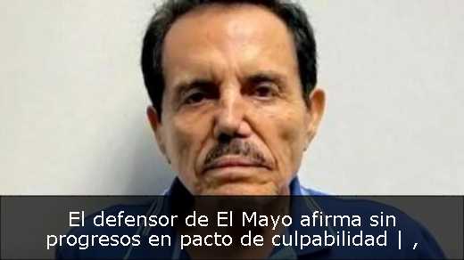 El defensor de El Mayo afirma sin progresos en pacto de culpabilidad | 