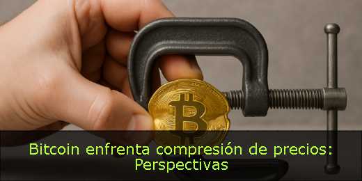 Bitcoin enfrenta compresión de precios: Perspectivas
