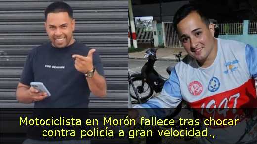Motociclista en Morón fallece tras chocar contra policía a gran velocidad