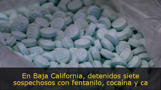 En Baja California, detenidos siete sospechosos con fentanilo, cocaína y ca
