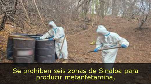 Se prohiben seis zonas de Sinaloa para producir metanfetamina