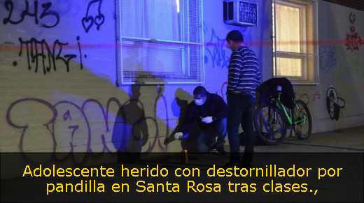 Adolescente herido con destornillador por pandilla en Santa Rosa tras clases