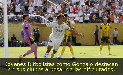 Jóvenes futbolistas como Gonzalo destacan en sus clubes a pesar de las dificultades