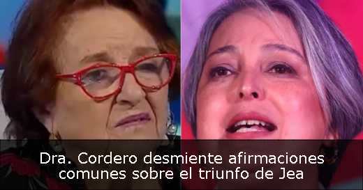 Dra. Cordero desmiente afirmaciones comunes sobre el triunfo de Jea