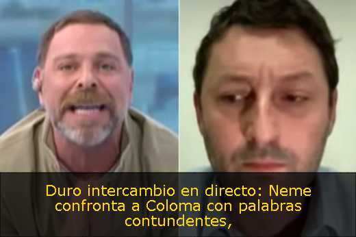 Duro intercambio en directo: Neme confronta a Coloma con palabras contundentes