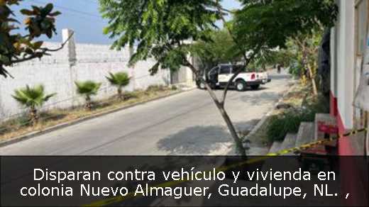 Disparan contra vehículo y vivienda en colonia Nuevo Almaguer, Guadalupe, NL. 