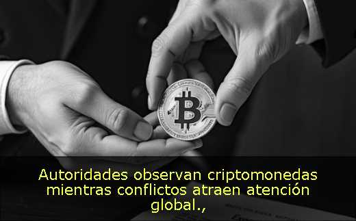 Autoridades observan criptomonedas mientras conflictos atraen atención global