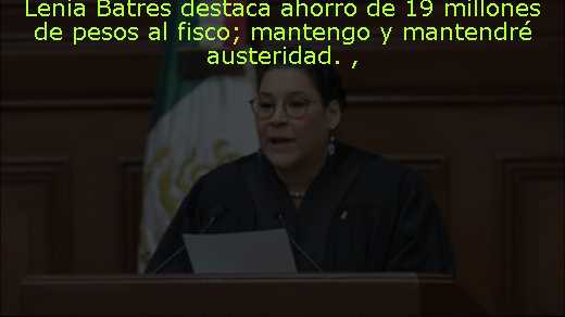 Lenia Batres destaca ahorro de 19 millones de pesos al fisco; mantengo y mantendré austeridad. 