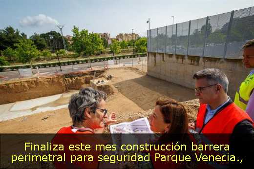 Finaliza este mes construcción barrera perimetral para seguridad Parque Venecia
