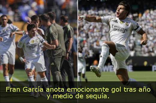 Fran García anota emocionante gol tras año y medio de sequía. 