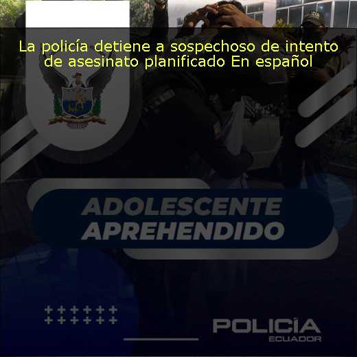 La policía detiene a sospechoso de intento de asesinato planificado  En español