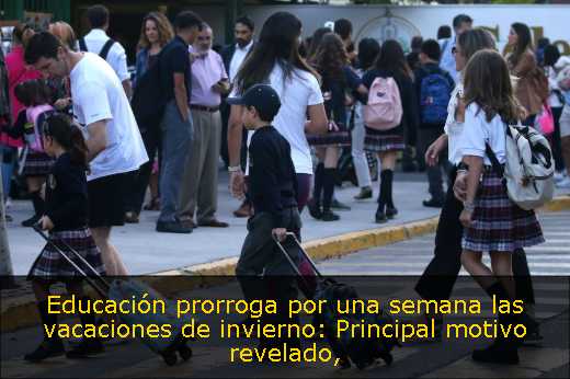 Educación prorroga por una semana las vacaciones de invierno: Principal motivo revelado