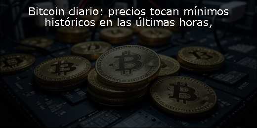 Bitcoin diario: precios tocan mínimos históricos en las últimas horas