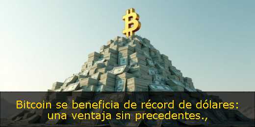 Bitcoin se beneficia de récord de dólares: una ventaja sin precedentes