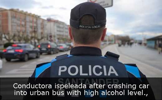 Conductora ispeleada after crashing car into urban bus with high alcohol level