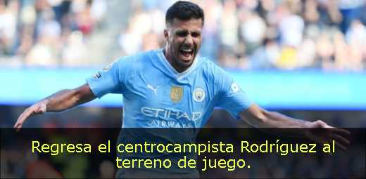 Regresa el centrocampista Rodríguez al terreno de juego. 