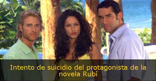 Intento de suicidio del protagonista de la novela Rubí 