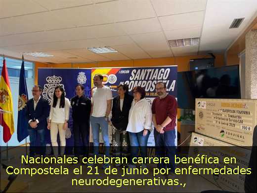 Nacionales celebran carrera benéfica en Compostela el 21 de junio por enfermedades neurodegenerativas