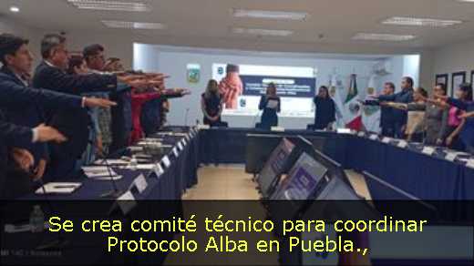 Se crea comité técnico para coordinar Protocolo Alba en Puebla
