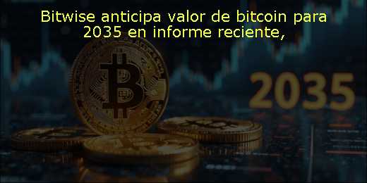 Bitwise anticipa valor de bitcoin para 2035 en informe reciente