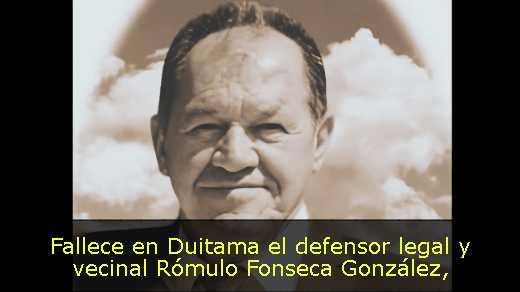 Fallece en Duitama el defensor legal y vecinal Rómulo Fonseca González
