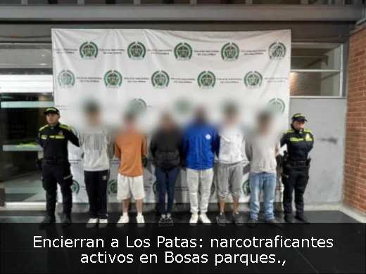 Encierran a Los Patas: narcotraficantes activos en Bosas parques