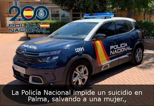 La Policía Nacional impide un suicidio en Palma, salvando a una mujer