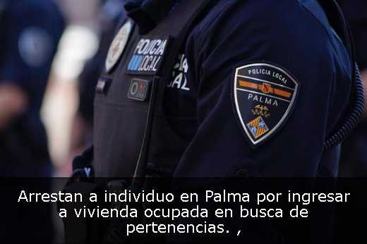 Arrestan a individuo en Palma por ingresar a vivienda ocupada en busca de pertenencias. 