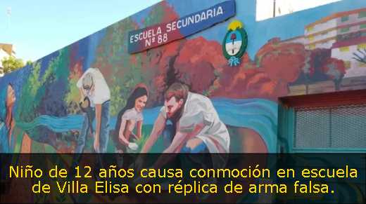 Niño de 12 años causa conmoción en escuela de Villa Elisa con réplica de arma falsa. 