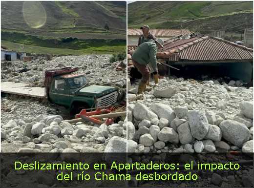 Deslizamiento en Apartaderos: el impacto del río Chama desbordado 