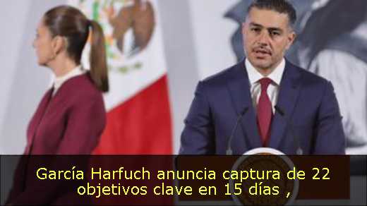 García Harfuch anuncia captura de 22 objetivos clave en 15 días 