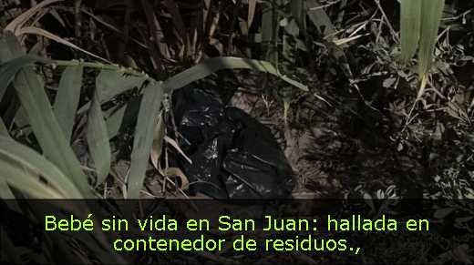 Bebé sin vida en San Juan: hallada en contenedor de residuos