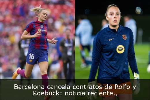 Barcelona cancela contratos de Rolfo y Roebuck: noticia reciente