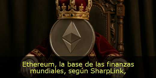 Ethereum, la base de las finanzas mundiales, según SharpLink