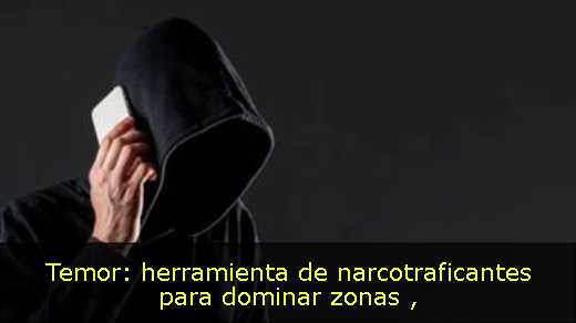 Temor: herramienta de narcotraficantes para dominar zonas 