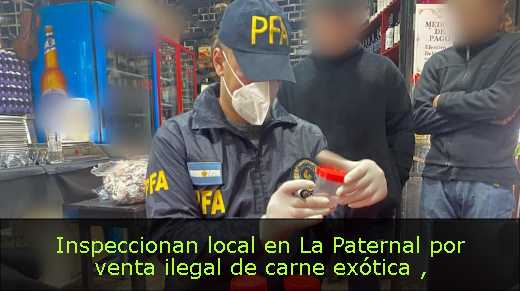 Inspeccionan local en La Paternal por venta ilegal de carne exótica 